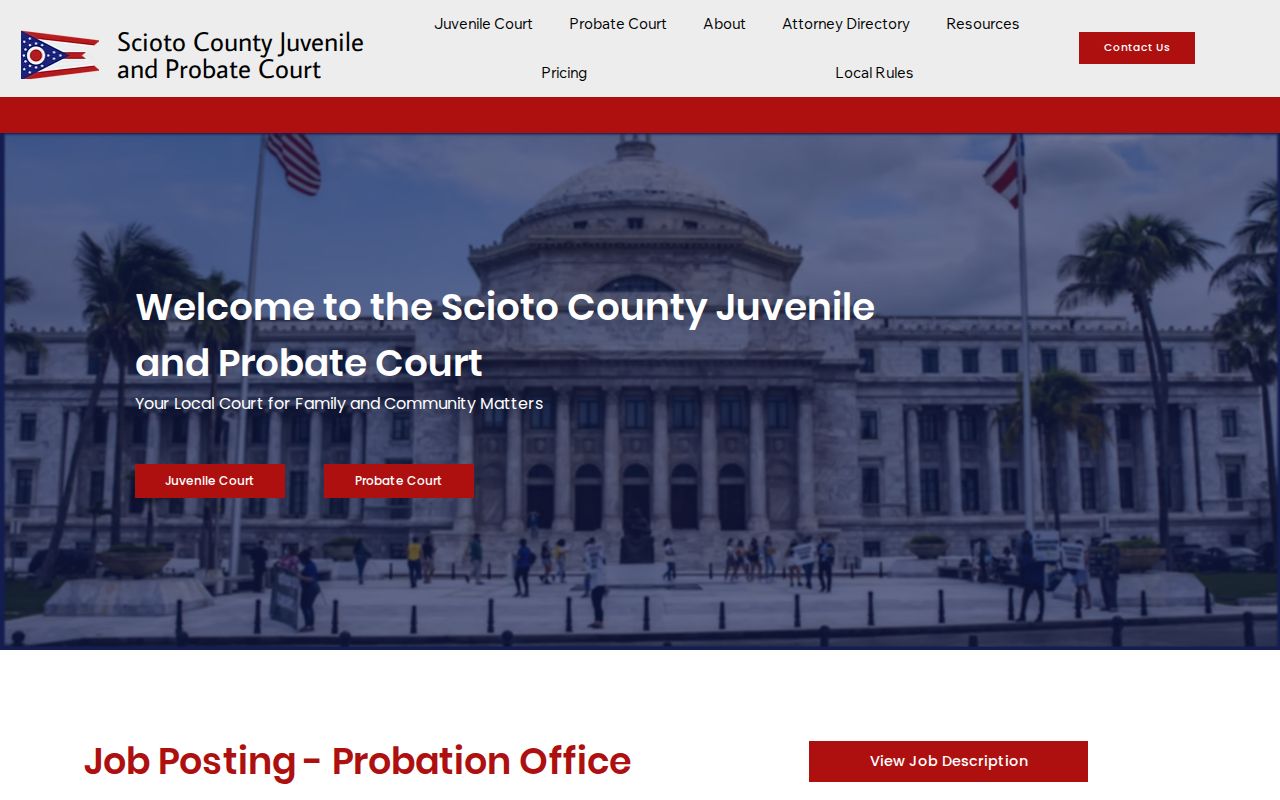 Scioto County court calendar and Probate Court access